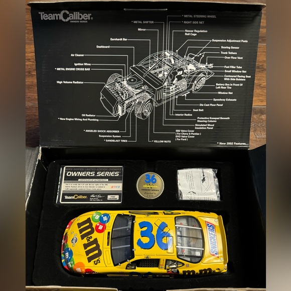 NASCAR #36 Ken Schrader M&M 2002 Pontiac Grand Prix 1 Of 2400 Diecast 1:24 Rare - Picture 3 of 16